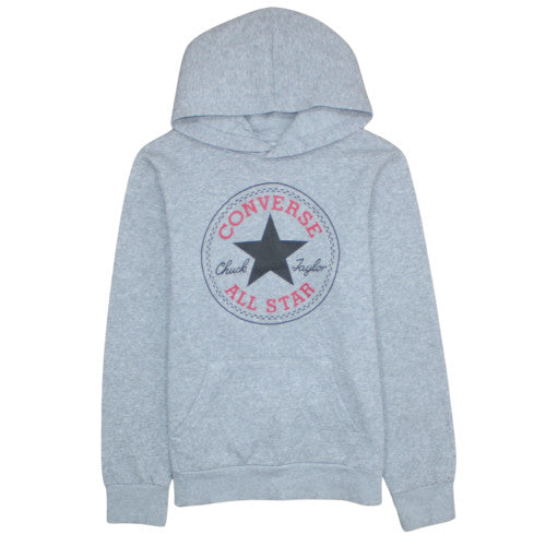 Converse Boys Grey Hoodie L 12-13 Years Pullover Fleece All Star Logo
