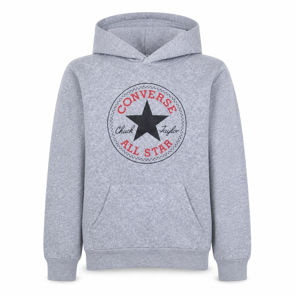 Converse Boys Grey Hoodie L 12-13 Years Pullover Fleece All Star Logo