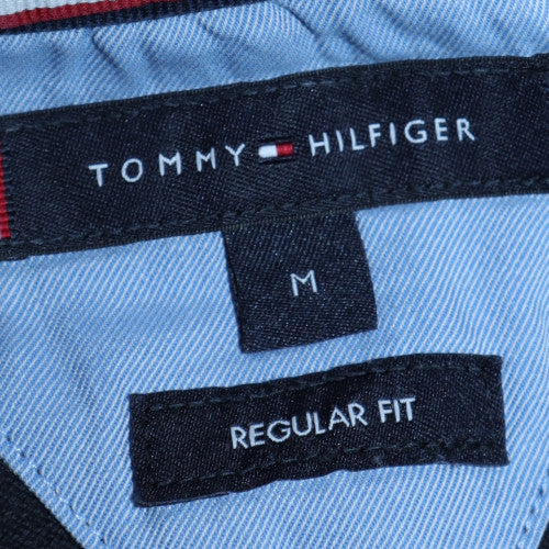Tommy Hilfiger Men's Black Cotton Polo Shirt Regular Fit M