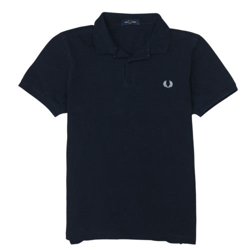 Fred Perry Men's Black Cotton Slim Fit Polo Shirt Size M