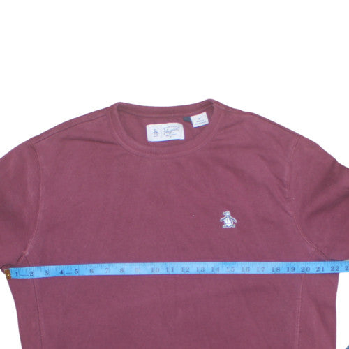Original Penguin Men's Red Cotton Crew Neck Sweatshirt M