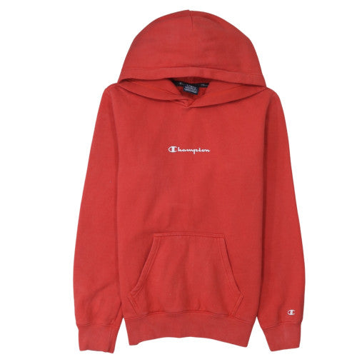 Champion Men's Red Pullover Hoodie XS Fleece Logo Sweatshirt