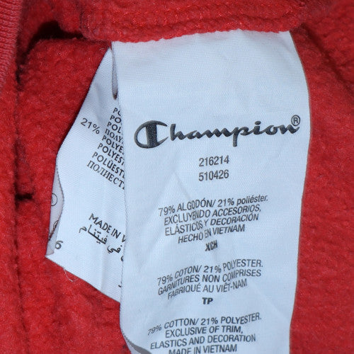 Champion Men's Red Pullover Hoodie XS Fleece Logo Sweatshirt