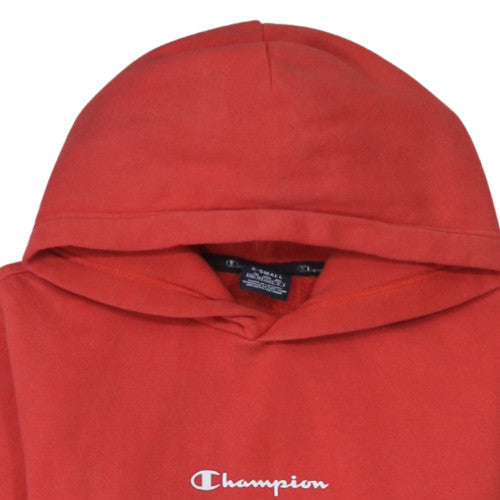 Champion Men's Red Pullover Hoodie XS Fleece Logo Sweatshirt