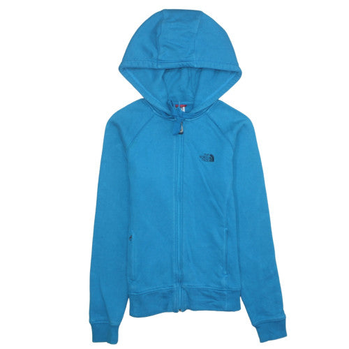 The North Face Women's Blue Full Zip Hoodie Size S 100% Cotton