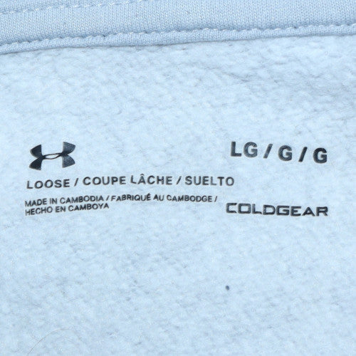 Under Armour Men’s Grey Pullover Hoodie L Loose Fit ColdGear