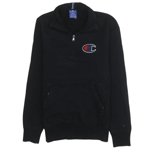 Champion Men's Black Small 1/2 Zip Fleece Sweatshirt
