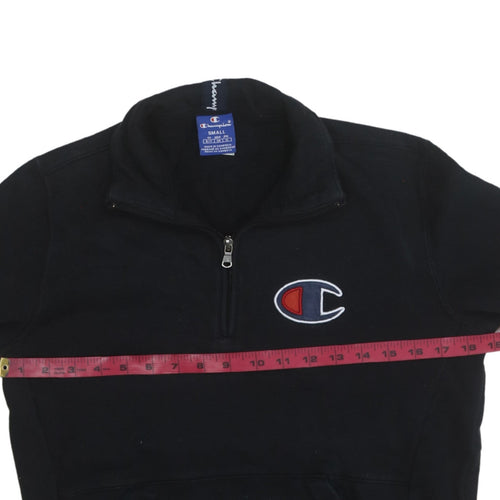 Champion Men's Black Small 1/2 Zip Fleece Sweatshirt