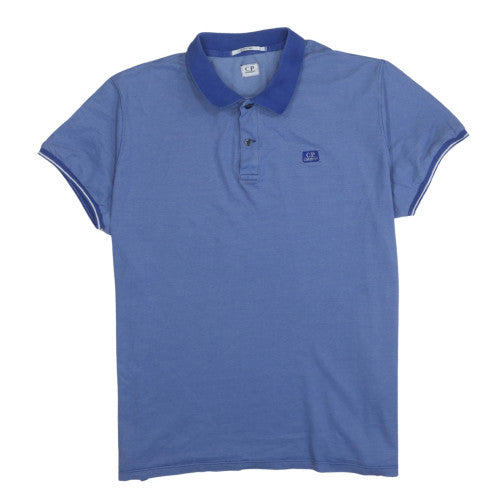 C.P. Company Men's Blue 3XL Regular Fit Cotton Polo Shirt