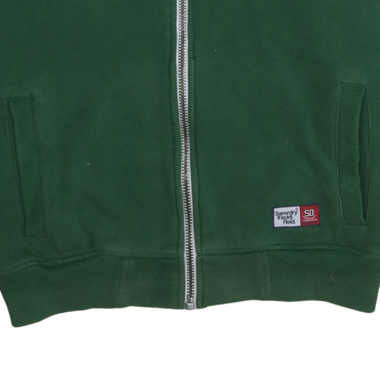 Superdry Men's Green Full Zip Track & Field Sweatshirt Size L