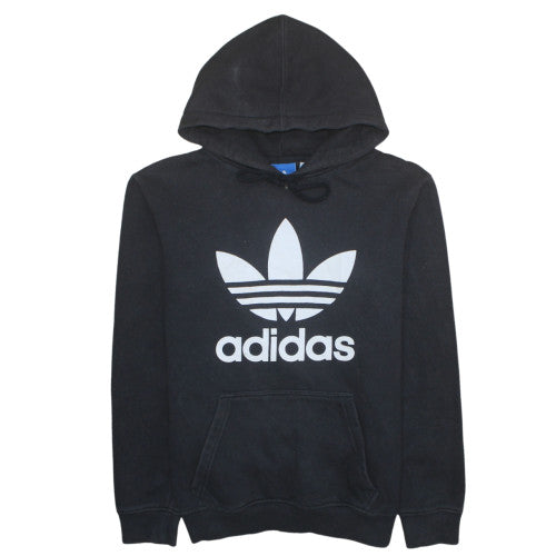 Adidas Men’s Black Pullover Hoodie Size S Classic Trefoil Logo Sweatshirt