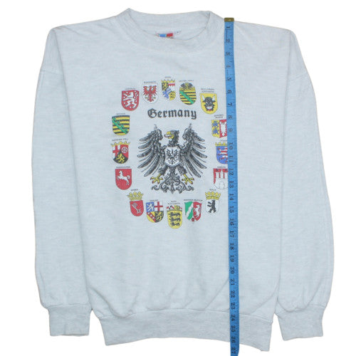 Action & Fun by HFS Womens Grey Germany Graphic Pullover Sweatshirt L