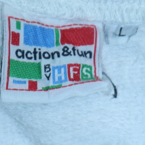 Action & Fun by HFS Womens Grey Germany Graphic Pullover Sweatshirt L