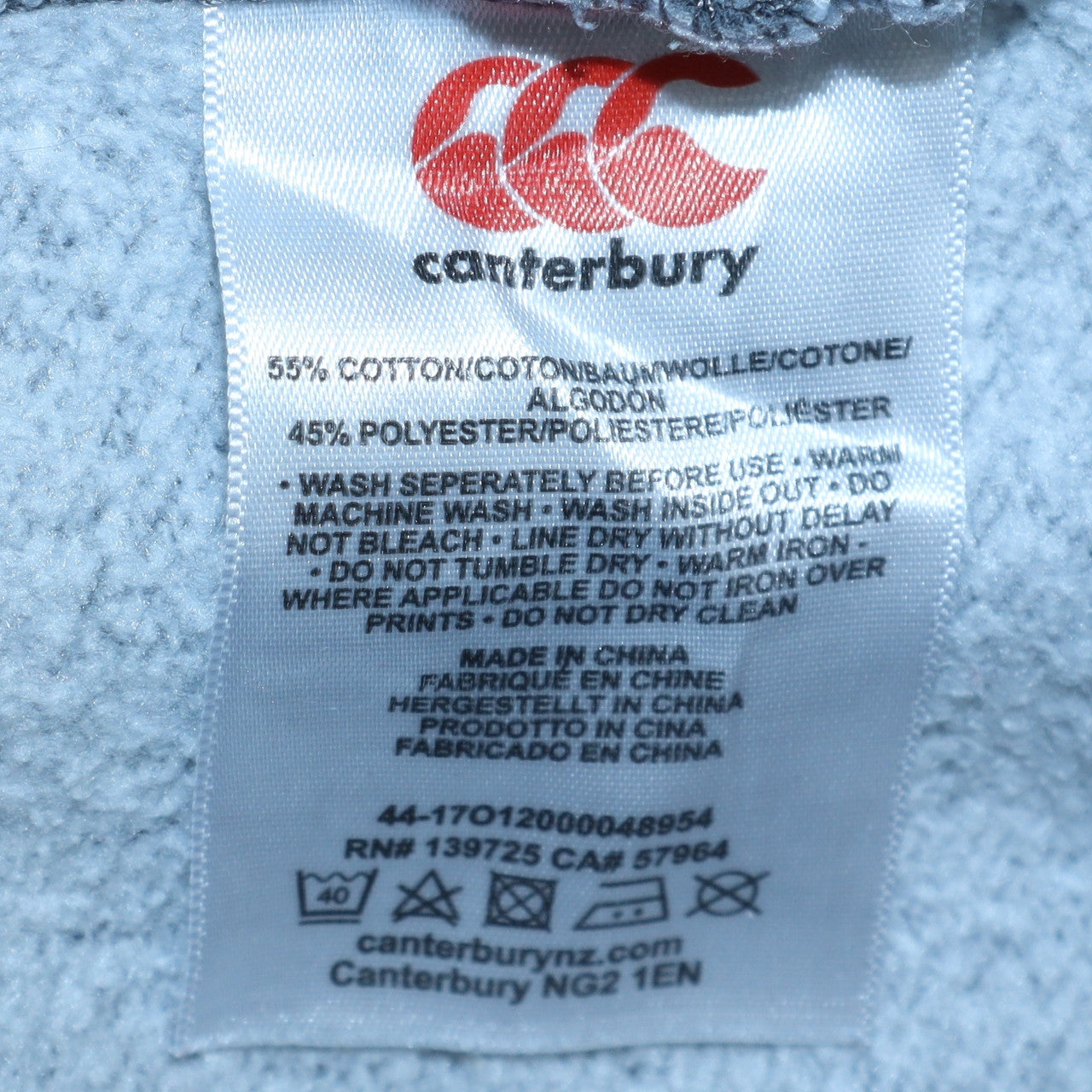 Canterbury Men's Grey Sweatshirt S Graphic Print Pullover