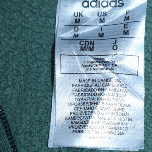 Adidas Mens Green Full Zip Hoodie Size M Regular Fit Sportswear