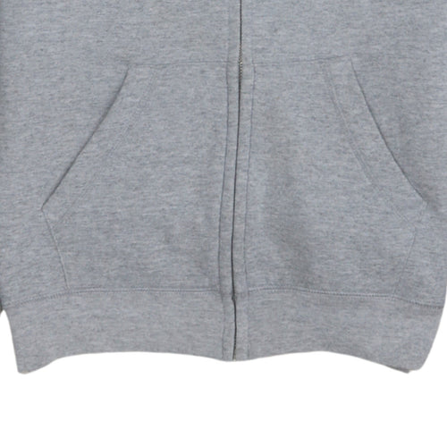 Disneyland Walt Disney World Hanes Grey Full Zip Hoodie Women S 2014 Mickey Graphic