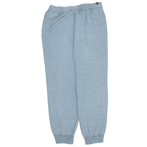 Puma Men's Grey L Jogger Sweatpants Elastic Waist Fleece Casual Trousers