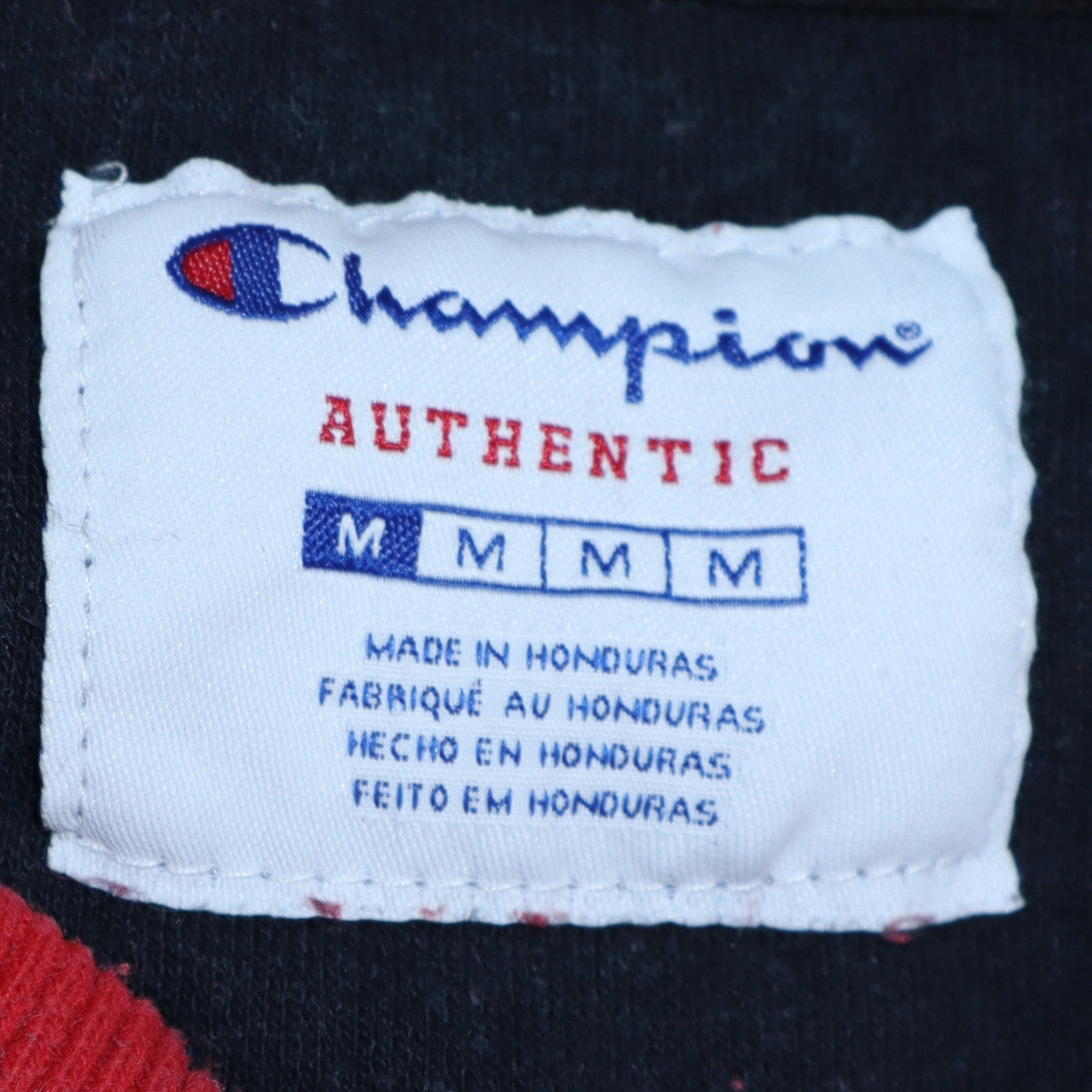 Champion Men's Red Pullover Sweatshirt M Crew Neck Embroidered Logo