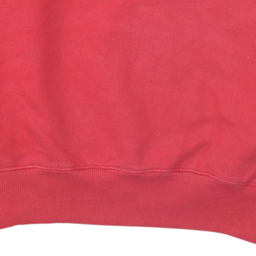Champion Men's Red Pullover Sweatshirt M Crew Neck Embroidered Logo