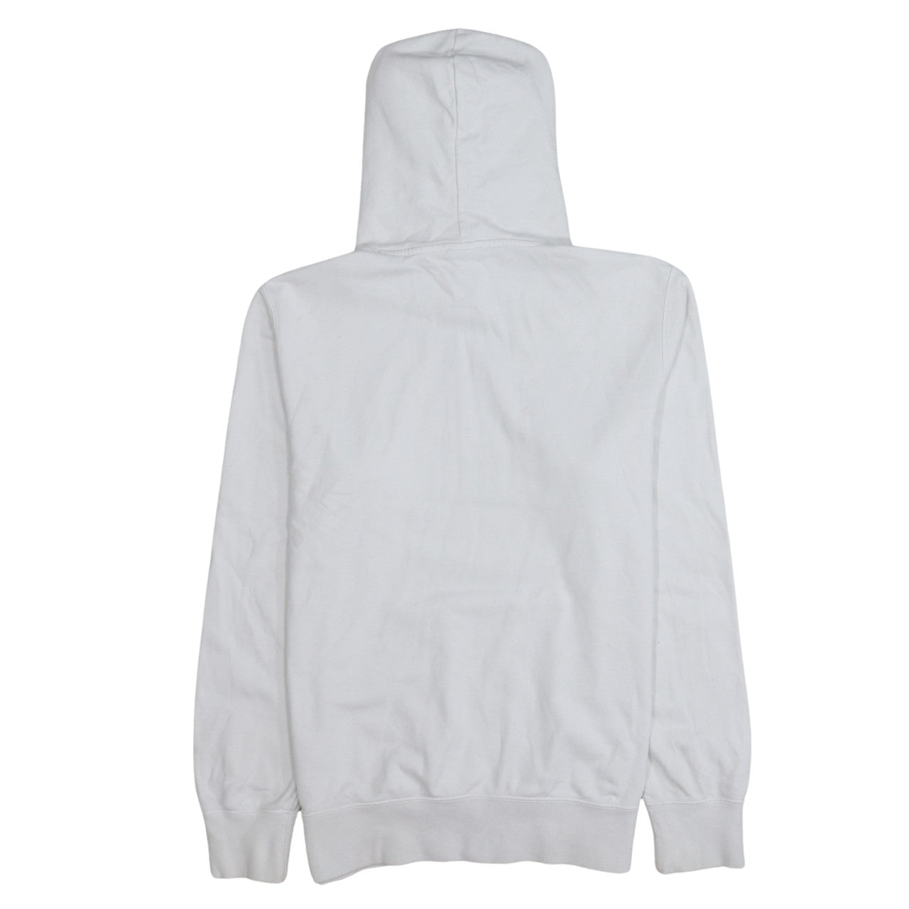 Champion Women White Large Pullover Hoodie Cotton Logo Print