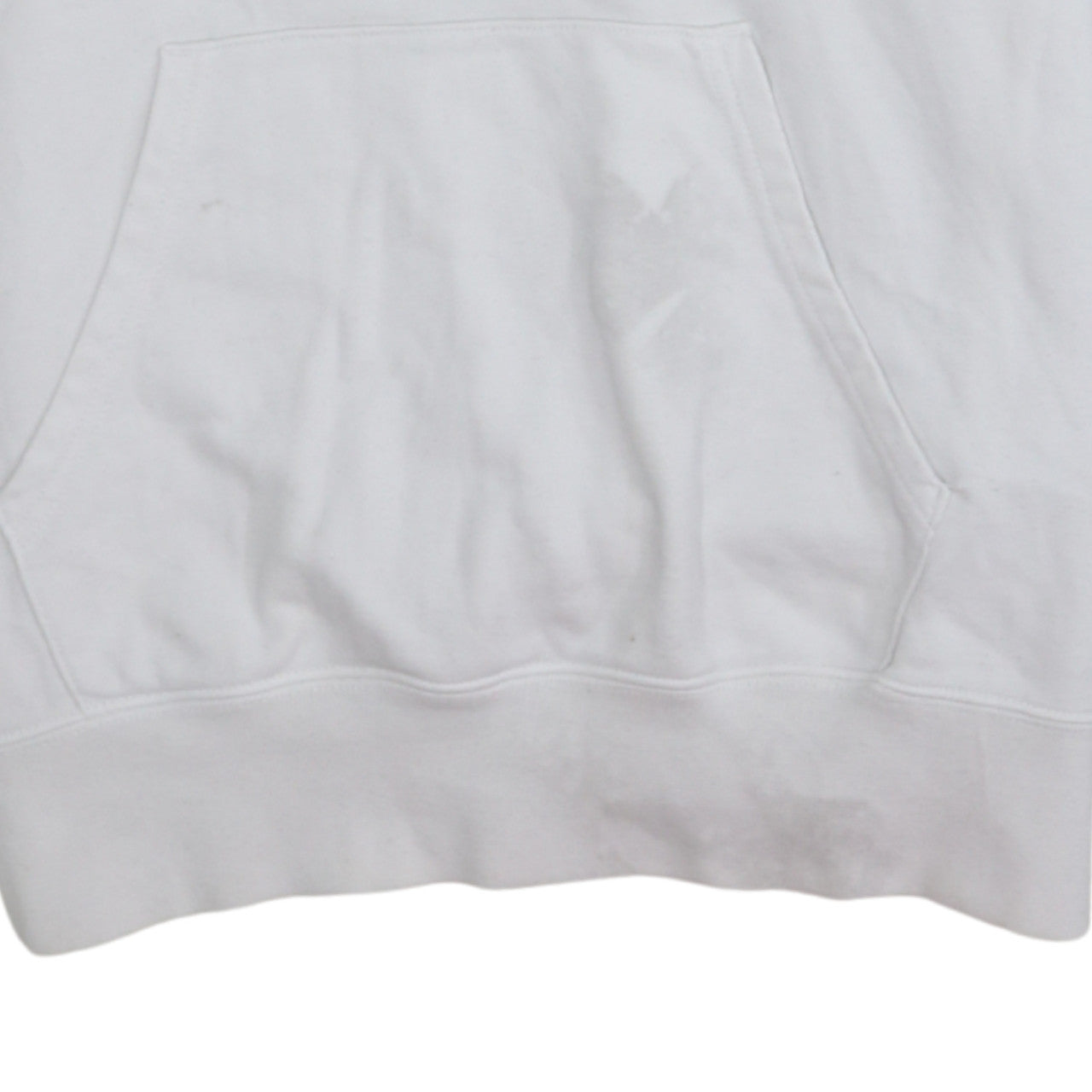 Champion Women White Large Pullover Hoodie Cotton Logo Print