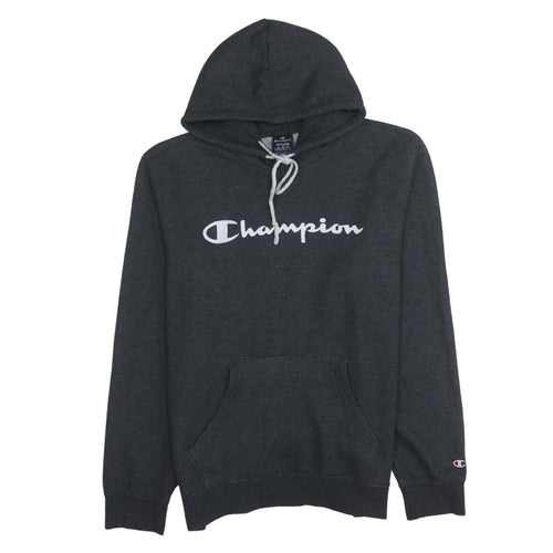 Champion Mens Black Medium Pullover Hoodie Sweatshirt