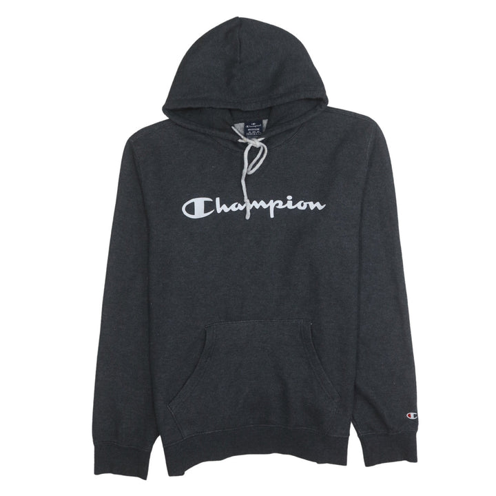 Champion Mens Black Medium Pullover Hoodie Sweatshirt