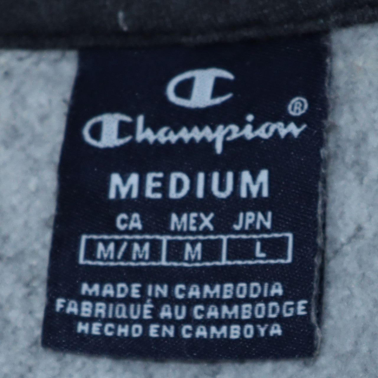 Champion Mens Black Medium Pullover Hoodie Sweatshirt
