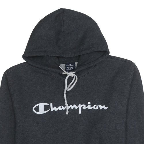 Champion Mens Black Medium Pullover Hoodie Sweatshirt