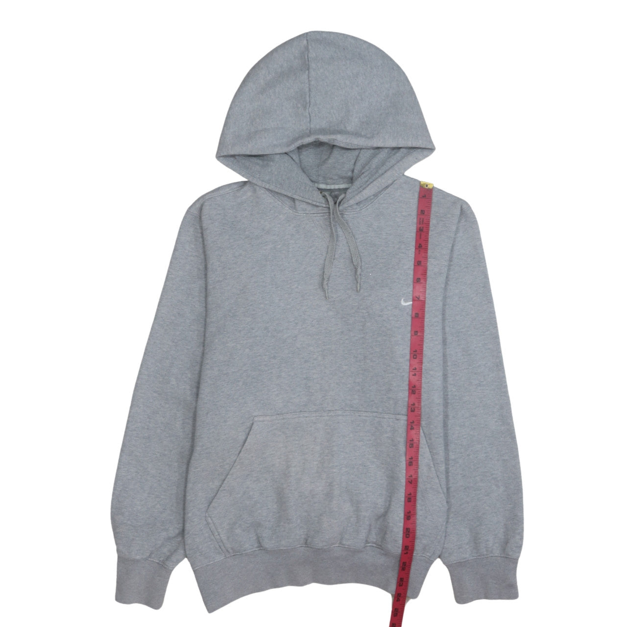 Nike Men's Grey Pullover Hoodie S Regular Fit Fleece Sweatshirt