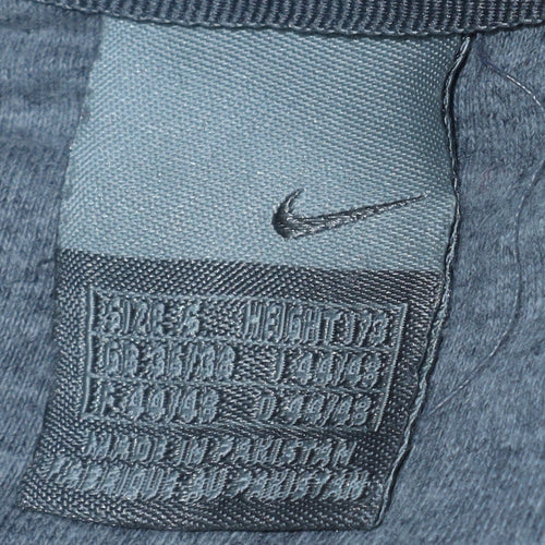 Nike Men's Grey Pullover Hoodie S Regular Fit Fleece Sweatshirt