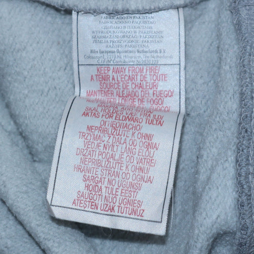 Nike Men's Grey Pullover Hoodie S Regular Fit Fleece Sweatshirt