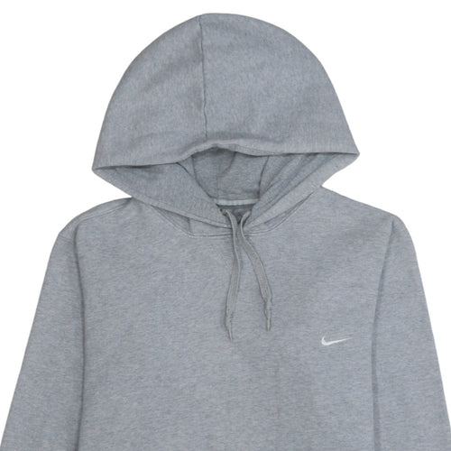 Nike Men's Grey Pullover Hoodie S Regular Fit Fleece Sweatshirt