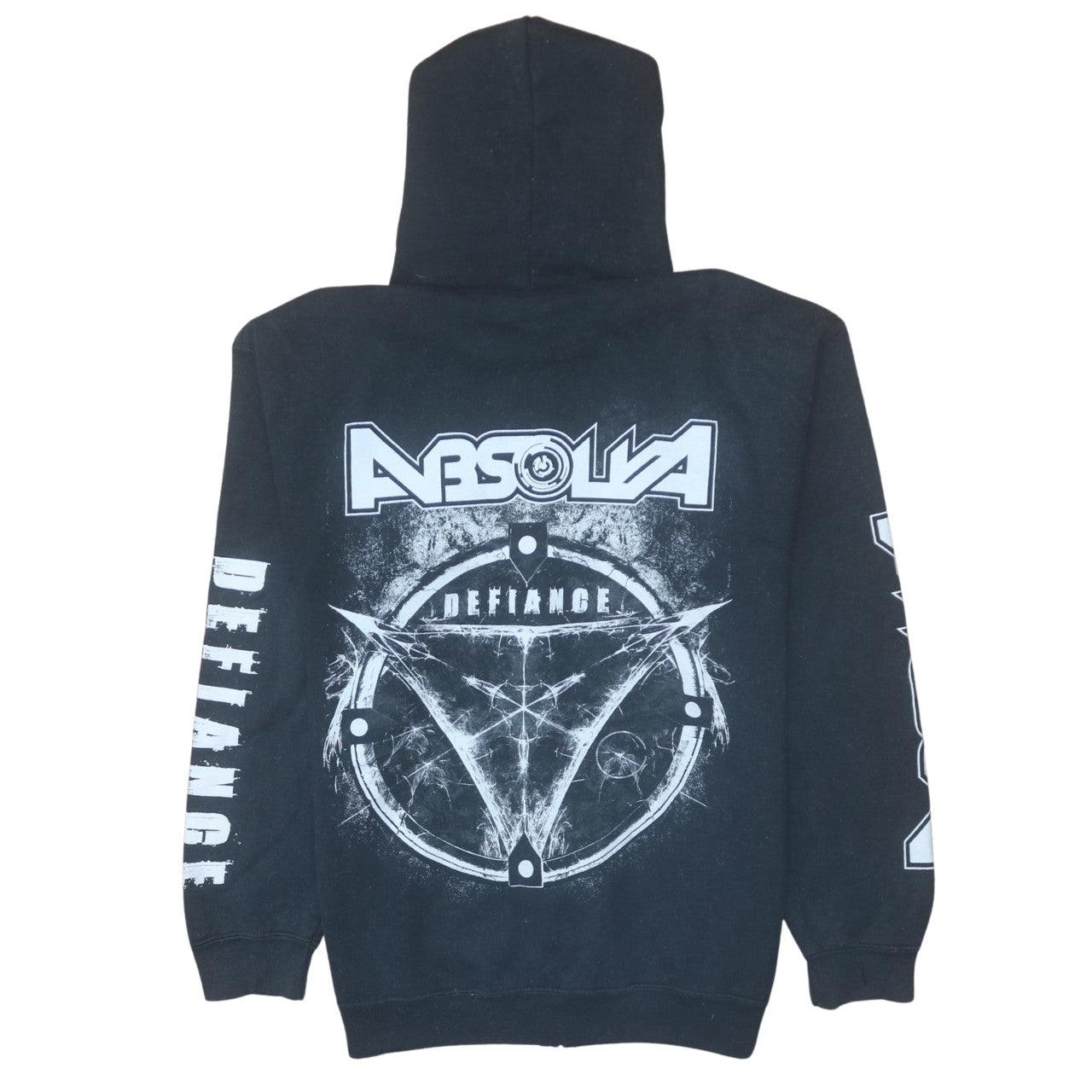 Gildan Men's Black Full Zip Heavy Blend Hoodie Medium Rock Band Design