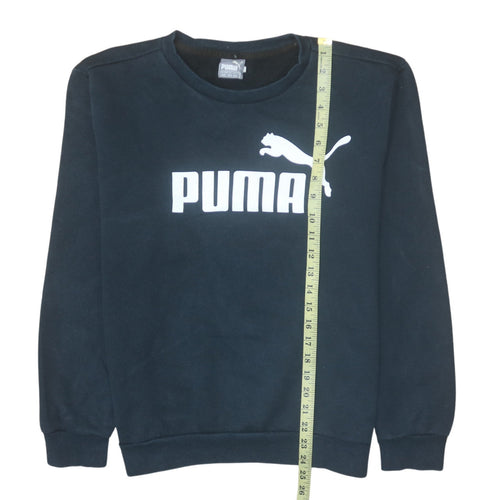 Puma Men's Black Medium Crew Neck Pullover Fleece Sweatshirt
