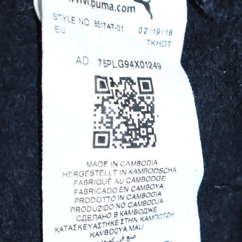 Puma Men's Black Medium Crew Neck Pullover Fleece Sweatshirt