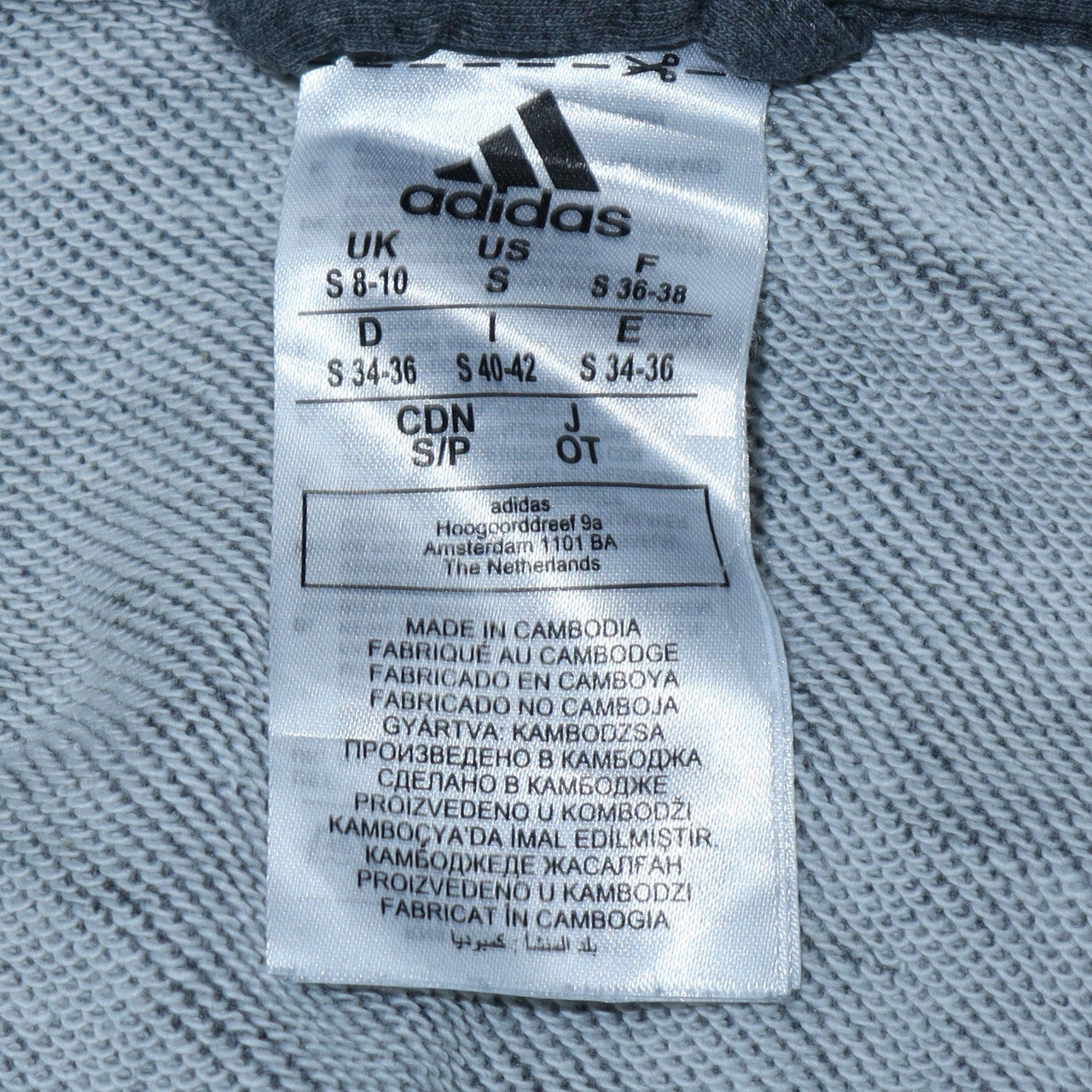 Adidas Women’s Dark Grey Full Zip Hoodie Size S 8-10 Pink Logo