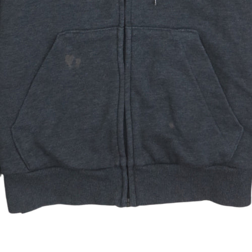 Adidas Women’s Dark Grey Full Zip Hoodie Size S 8-10 Pink Logo