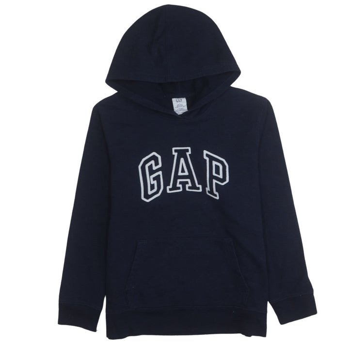 GAP Men’s Blue Pullover Hoodie L Logo Fleece Sweatshirt