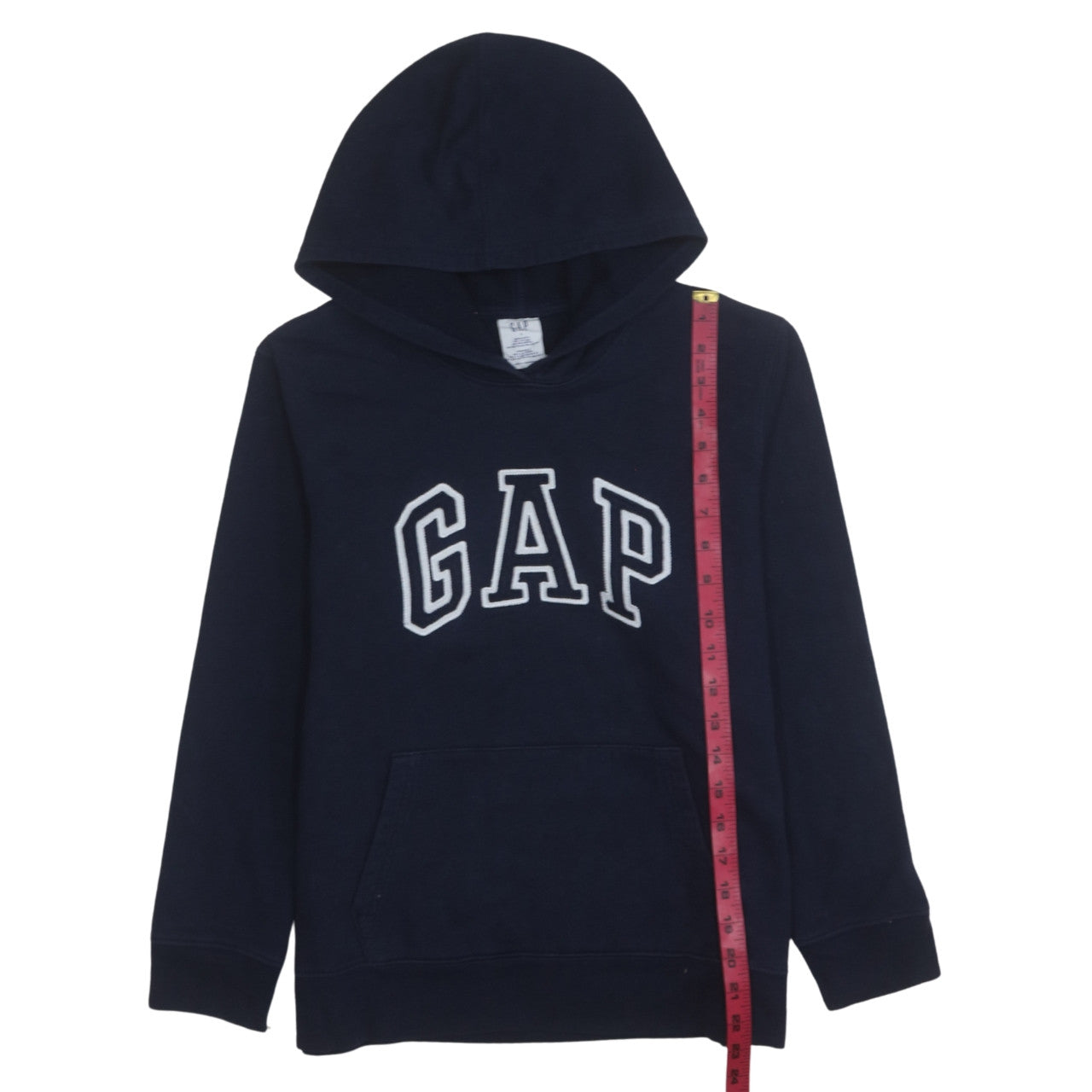GAP Men’s Blue Pullover Hoodie L Logo Fleece Sweatshirt