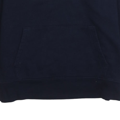 GAP Men’s Blue Pullover Hoodie L Logo Fleece Sweatshirt