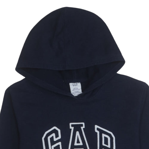 GAP Men’s Blue Pullover Hoodie L Logo Fleece Sweatshirt
