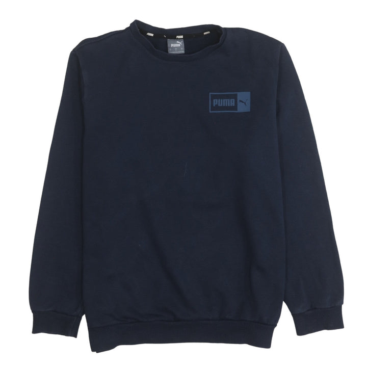 Puma Men's Blue Crew Neck Pullover Sweatshirt Size L