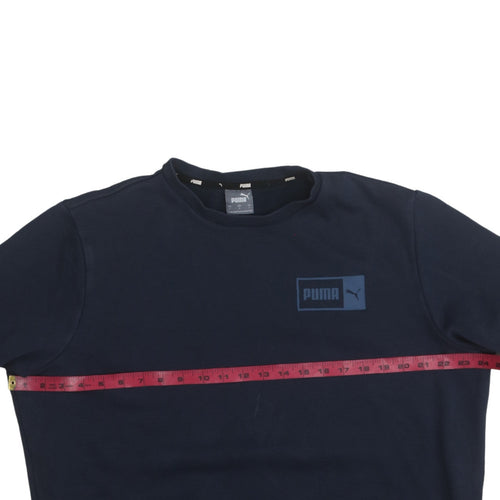 Puma Men's Blue Crew Neck Pullover Sweatshirt Size L