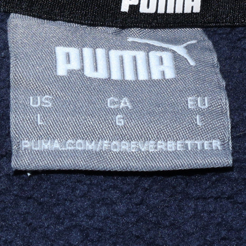 Puma Men's Blue Crew Neck Pullover Sweatshirt Size L