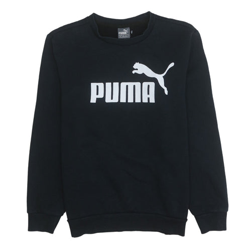 Puma Men's Black Small Crew Neck Pullover Sweatshirt