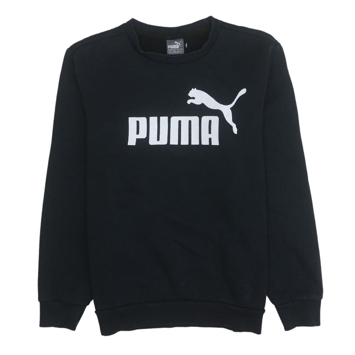 Puma Men's Black Small Crew Neck Pullover Sweatshirt