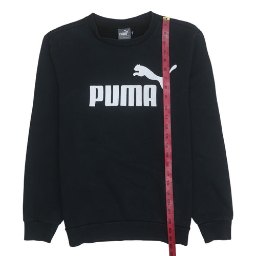 Puma Men's Black Small Crew Neck Pullover Sweatshirt