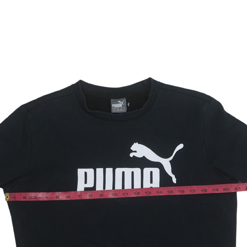 Puma Men's Black Small Crew Neck Pullover Sweatshirt