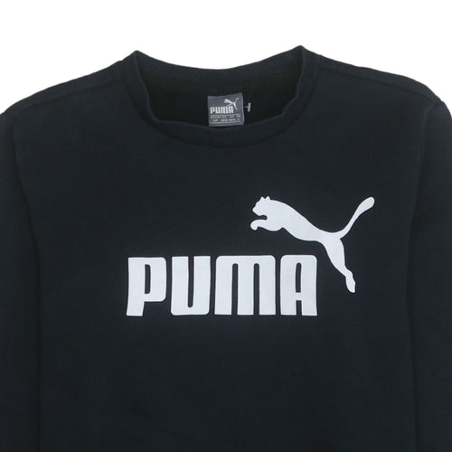Puma Men's Black Small Crew Neck Pullover Sweatshirt